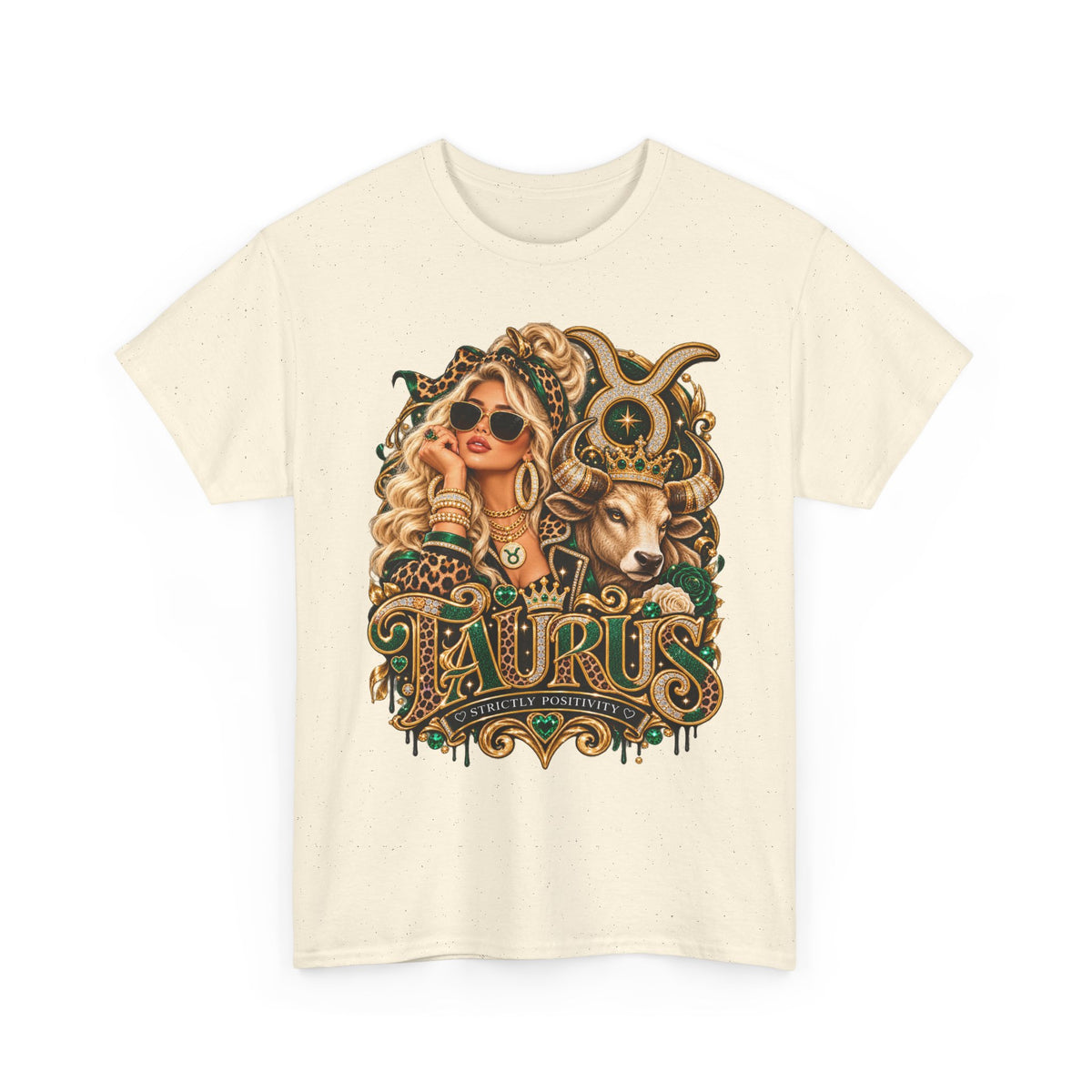 Taurus Zodiac T‑Shirt — Stylish Bull & Glam Girl Astrology Tee - Strictly Positivity