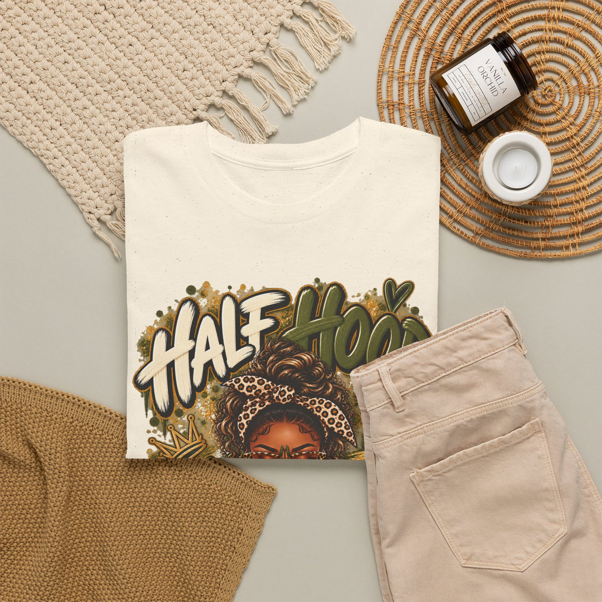 Half Hood Half Holy T-Shirt — Bold Faith & Street Style Graphic Tee - Strictly Positivity