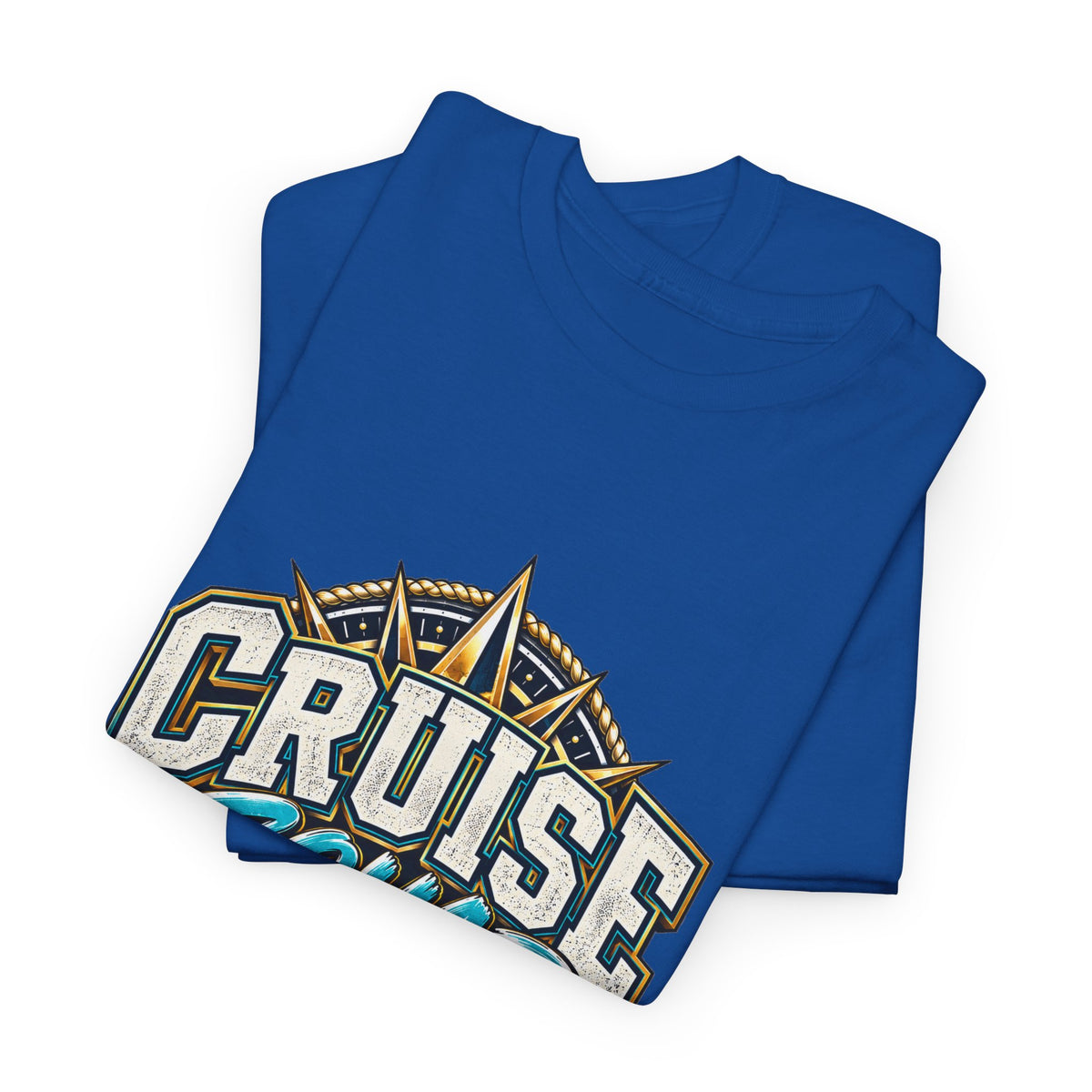 Cruise Squad Graphic Tee – Nautical Ship Compass Shirt - Strictly Positivity