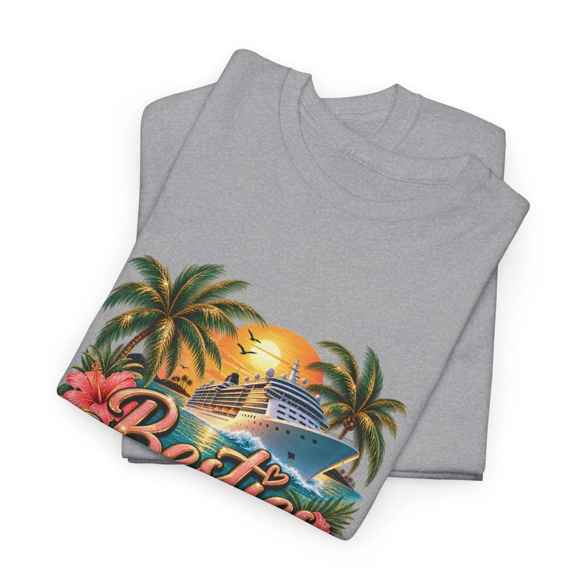 Custom listing Cruise T-Shirt - "Besties Cruise 2026" Tropical Boat Tee - Strictly Positivity