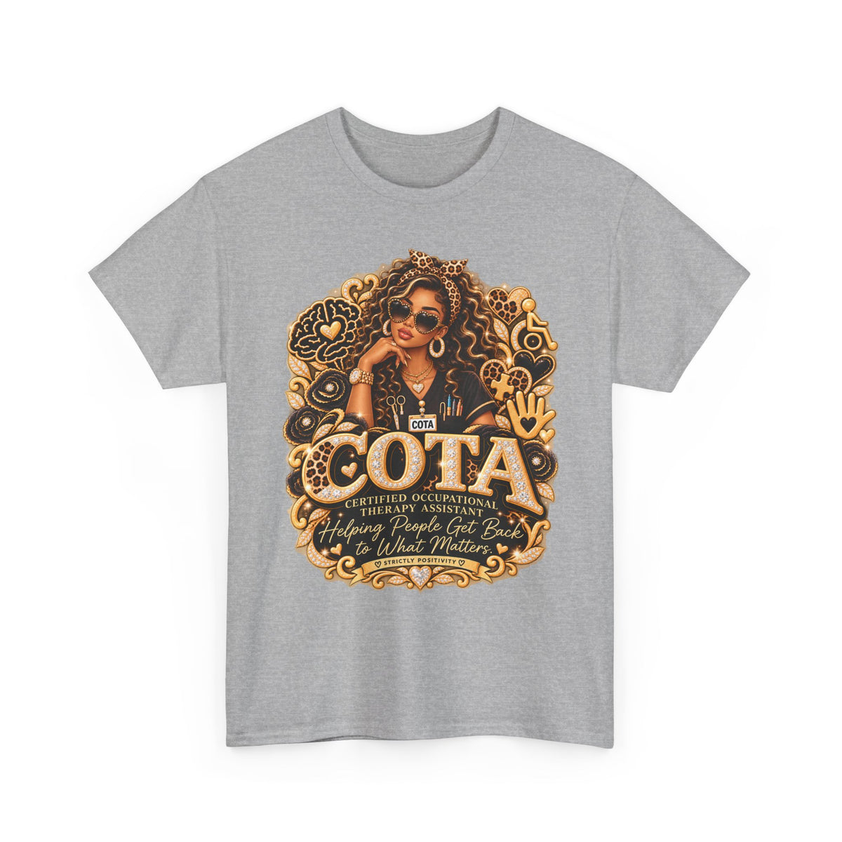 COTA Nurse Tee — Certified Occupational Therapy Assistant Vintage Portrait Shirt - Strictly Positivity