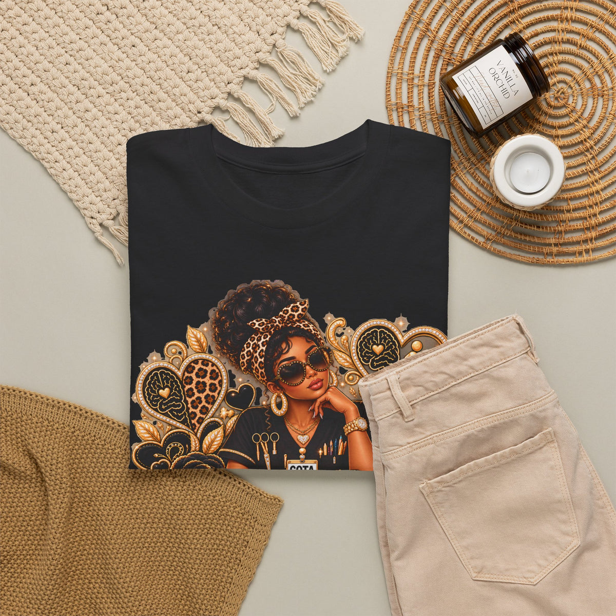 COTA Afro Queen Graphic Tee — Black Girl Magic Retro Design - Strictly Positivity