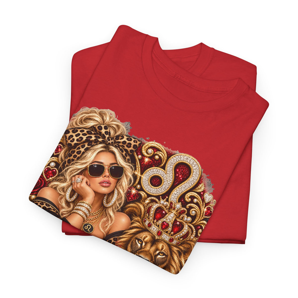 Leo Zodiac T‑Shirt — Bold Lion & Glam Horoscope Graphic Tee - Strictly Positivity