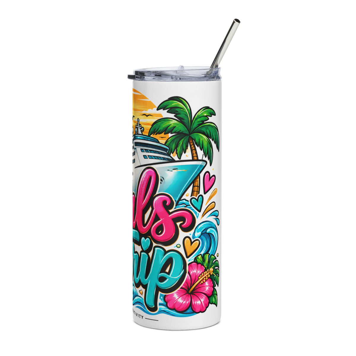 Girls Trip Tumbler | Besties at Sea | Personalized Cruise Gift | STRICTLY POSITIVITY - Strictly Positivity