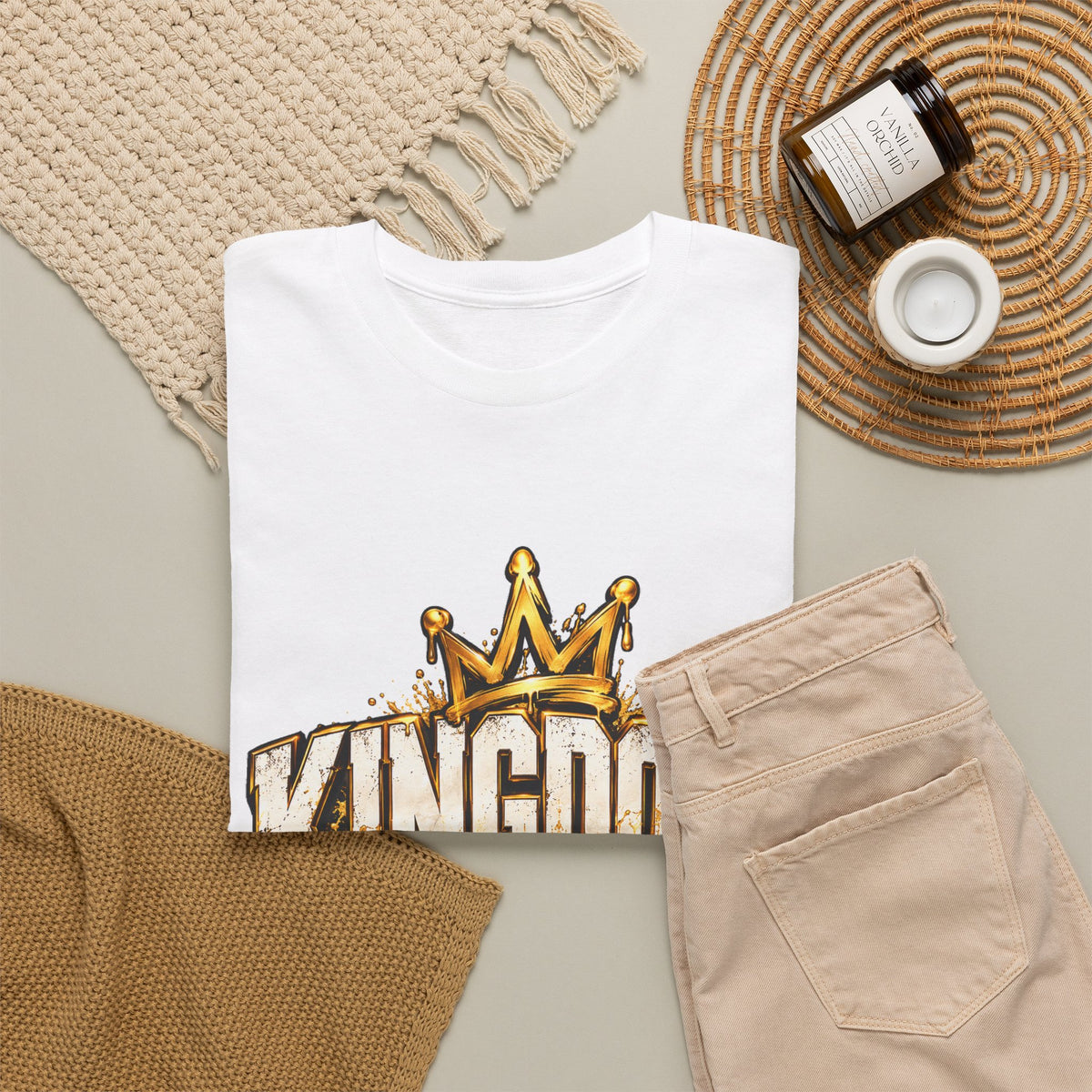 Kingdom Minded Men's Tee — Christian Crown Graphic T-Shirt - Strictly Positivity