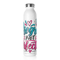 Slim Water Bottle - 'Progress Not Perfect' Motivational Stainless Steel Bottle - Strictly Positivity