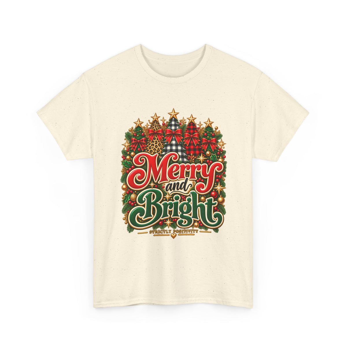 Merry and Bright Christmas T-Shirt - Strictly Positivity