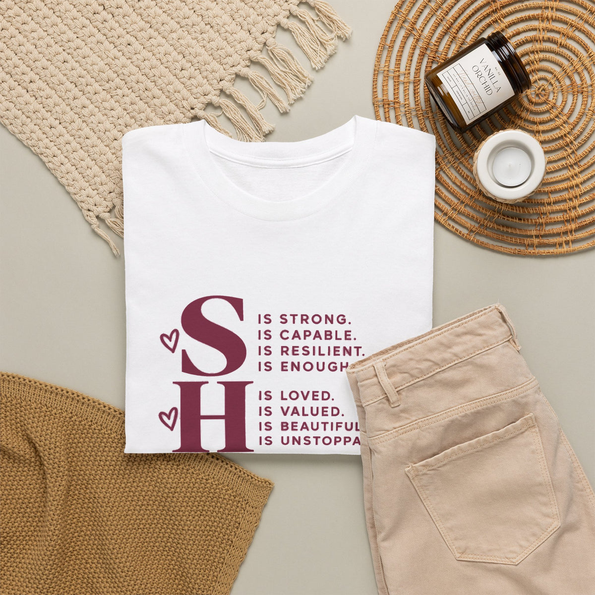 SHE Is Me Inspirational Women's Empowerment Tee - Strictly Positivity