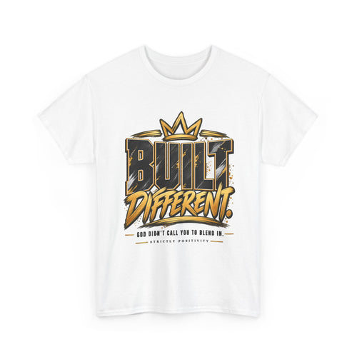 Built Different T-Shirt — Motivational Streetwear Tee with Crown Graphic - Strictly Positivity
